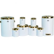 تصویر سرویس 8 پارچه آشپزخانه اورمزد درب طلایی رنگ سفید 