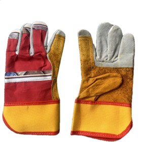 تصویر دستکش جوشکاری کره ای کف دوبل 