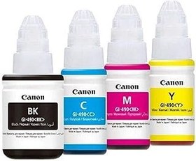 تصویر کارتریج مخزن Canon 490 جوهر 4 مجموعه رنگ Canon 490 Ink Tank Cartridge 4 Color Set