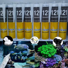 تصویر چسب سیلیکون آکواریوم واکر ۱۲۱ آلمان Wacker 121 Aquarium German Sealant