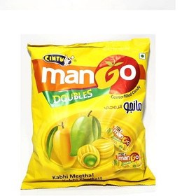 تصویر آبنبات انبه مانگو دبل سینتو پاکتی 600 گرمی حلال تولید هند Cintu Mango Doubles Center filled Candy