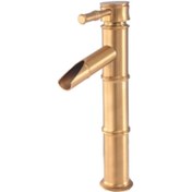 تصویر ست ۴ تکه لازارو مدل لنا - طلا مات / 4 تکه شیرآلات + شیرروشویی پایه بلند Lazaro faucet - Lena model