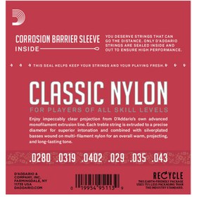 تصویر D’Addario EJ27N Student Nylon Normal Tension 