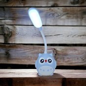 تصویر چراغ مطالعه فانتزی طرح جغد رنگ آبی 