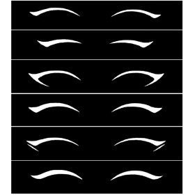 تصویر شابلون خط چشم مدل A02 بسته 6 عددی 