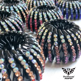 تصویر گیره چنگکی نگین دار سایز بزرگ مناسب موهای پرحجم 