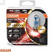 تصویر لامپ H4 سه خار اسرام استاندارد 200% lazer 