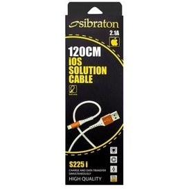 تصویر کابل لایتنینگ سیبراتون مدل S225I به طول 120 سانتیمتر - سفید CABLE LIGHTNING SIBRATON S225I 120CM