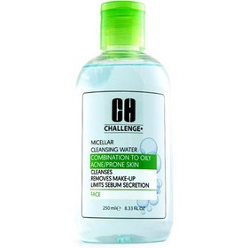 تصویر پاک کننده آرایش میسلار واتر پوست چرب 250 میل چلنج Challenge Sebogreen Micellar Water 250ml