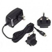 تصویر شارژر اورجینال میکرو یو اس بی BlackBerry مدل ASY-07965-010 + تبدیل برق BlackBerry ASY-07965-010 Travel Charger With 3 Clips