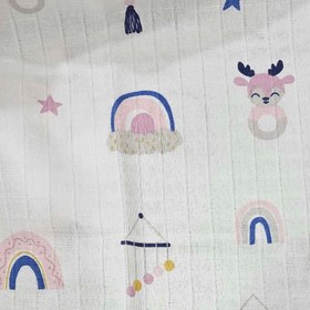 تصویر خشک کن طرح رنگین کمان و گوزن صورتی(۵۰در۷۰سانت) 