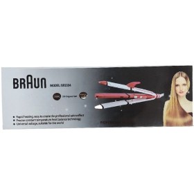 تصویر اتو مو نانو 3کاره سرامیکی Braun3304 فلاندی ضد آب مخصوص کراتین مو تنظیم درجه حرارت حالت دهنده قوی مو 