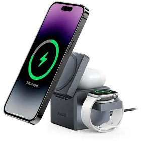 تصویر شارژر وایرلس 3 کاره انکر مدل Y1811 - مشکی Anker 3-in-1 Wireless Charger Model Y1811 - Black