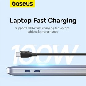 تصویر کابل تبدیل 1.2 متر USB-C به USB-C بیسوس مدل Pudding P10355702111-B1 Baseus Pudding P10355702111-B1 USB-C TO USB-C 1.2m Data Charging Cable