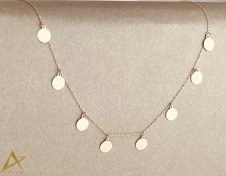 تصویر گردنبند طلا ۱۸ عیار مدل سکه ای 