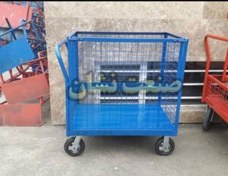 تصویر گاری سفارشی فلزی طرح پالت با درب لولایی – کد ۶۱۰۷ 