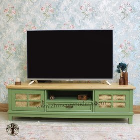 تصویر میز تلویزیون چوبی 