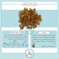 تصویر شورگز (گز شاهی یا انگبین چکیده، به انگلیسی Manna of Tamarix) - بسته 100 گرمی 