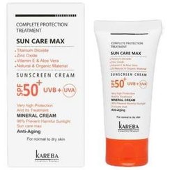 تصویر کرم ضد آفتاب بی رنگ SPF50کاربا 