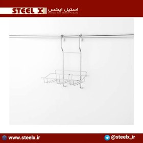 تصویر جا اسکاجی آویز استیل Steel-X - 24 / استنلس استیل(304) / کروم 