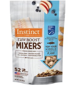 تصویر فریزدراید ماهی و فیبر اینستینک آمریکا Instinct raw boost mixers