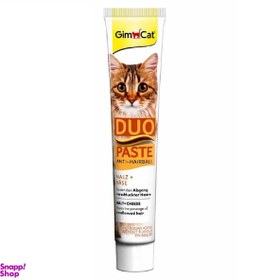 تصویر خمیر مالت گربه جیم کت مدل Duo Paste Anti Hairball طعم پنیر وزن 50 گرم 