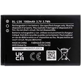 تصویر باتری گوشی نوکیا مدل BL-L5K ظرفیت ۱۰۰۰ میلی‌آمپر 