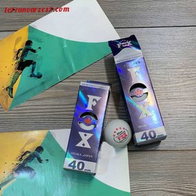تصویر توپ پینگ پنگ فاکس سایز ۳ بسته ۳ عددی از پلیمر 