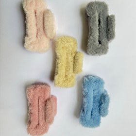 تصویر گلسر پشمی مو رنگ زرد 