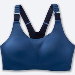 تصویر نیم تنه ورزشی زنانه بروکس مدل Brooks Racerback 2.0 Sports Bra|آبی طوسی 