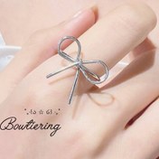 تصویر انگشتر فری سایز پاپیونی استیل 