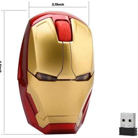 تصویر ماوس بی‌سیم ارگونومیک مدل Iron Man Cool 2.4G برند Fitzladd 