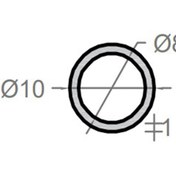 تصویر لوله آلومینیومی به قطر خارجی 10mm و ضخامت 1mm 