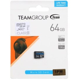 تصویر کارت حافظه microSDXC تیم گروپ Class 10 U3 80MB/S ظرفیت 64 گیگابایت 