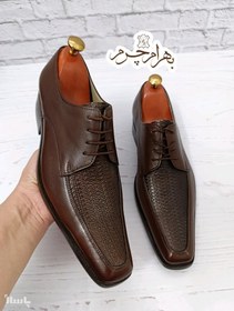 تصویر کفش مردانه زیره چرم طبیعی گاومیش مدل سانتوز تک سایز - کد 2014410 