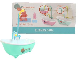 تصویر اسباب بازی عروسک با وان Baby Doll Bath مدل JN002 