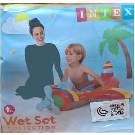 تصویر قایق بادی کودک اینتکس طرح هواپیما 