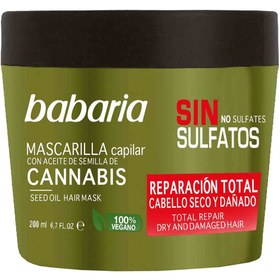 تصویر ماسک مو ترمیم کننده بدون سولفات باباریا 200 میل Babaria Mascarilla Capilar Reparacion Total 200ml