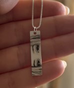 تصویر گردنبند استیل حک چشم یار ۴۵ سانتیمتر 