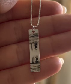 تصویر گردنبند استیل حک چشم یار ۴۵ سانتیمتر 