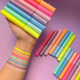 تصویر خط چشم رنگی نئونی 