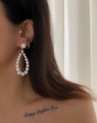 تصویر گوشواره جواهری گل ریز 