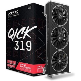 تصویر کارت گرافیک ایکس اف ایکس Speedster QICK 319 RX 6700 XT BLACK 12GB با جعبه XFX Speedster QICK 319 RX 6700 XT Black 12GB GDDR6 Gaming Graphics Card 