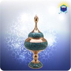 تصویر شکلات خوری مس و فیروزه کوب 41 سانت 