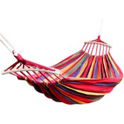 تصویر تخت آویز ننو دو نفره چوبدار 