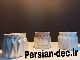 تصویر جای لوازم آرایشی ست مصنوعی _ طرح کریستال در طرح و رنگ های متنوع Make-up stand _Crystal design