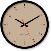 تصویر ساعت دیواری بزرگ راویتا طرح Minimal Color کد 3641 