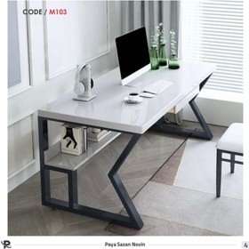 تصویر میز مدیریت پایه فلزی 