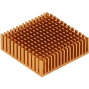 تصویر هیت سینک طلایی مربعی سایز 50x50x15mm 