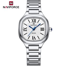 تصویر ساعت مچی بند استیل زنانه نیوی فورس ۵۰۴۲ Naviforce naviforce nf5042